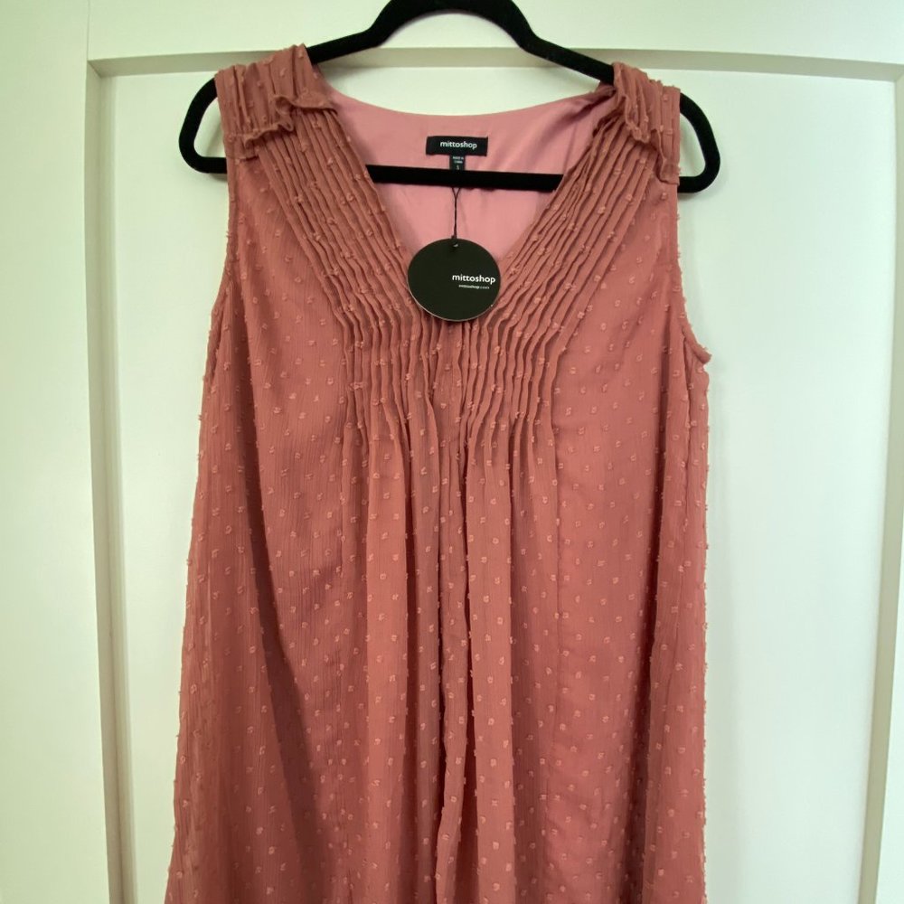 Mittoshop NWT- Dot Pink Mini Dress